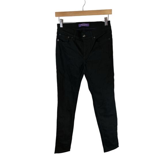 RALPH LAUREN Purple Label Women’s Size 27 Mid-Rise Slim Fit Black Denim Jeans - Picture 1 of 14